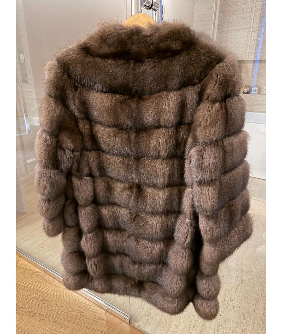 PAOLO MORETTI Коричневая меховая шуба, фото 2