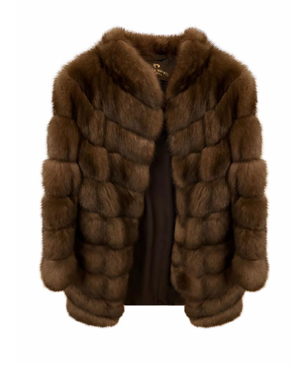 PAOLO MORETTI Коричневая меховая шуба, фото 1