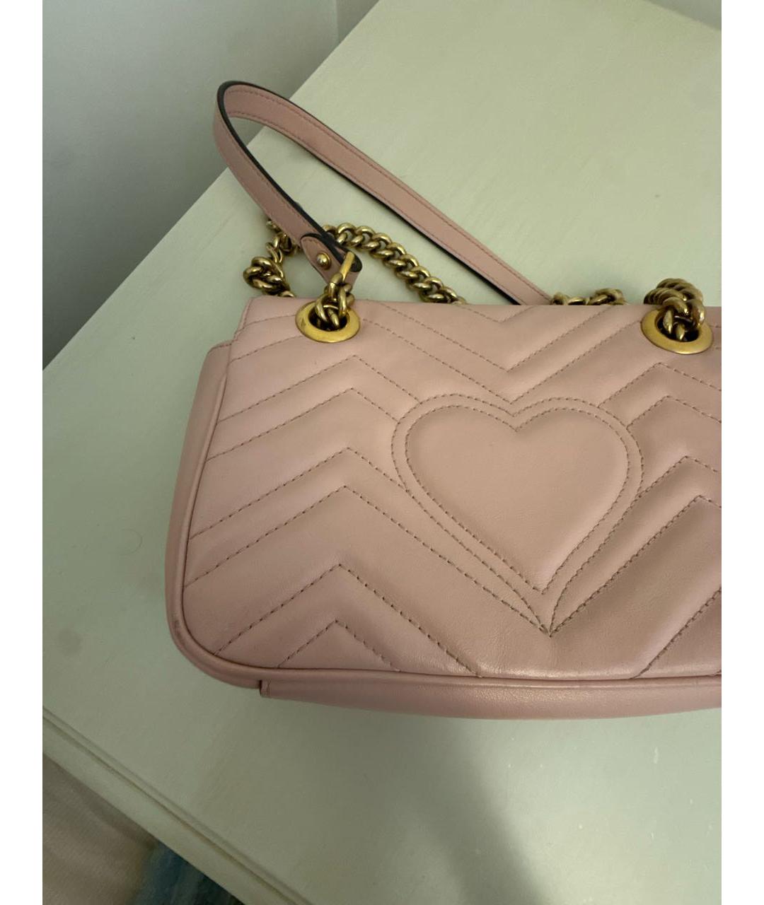 GUCCI Розовая кожаная сумка через плечо, фото 5