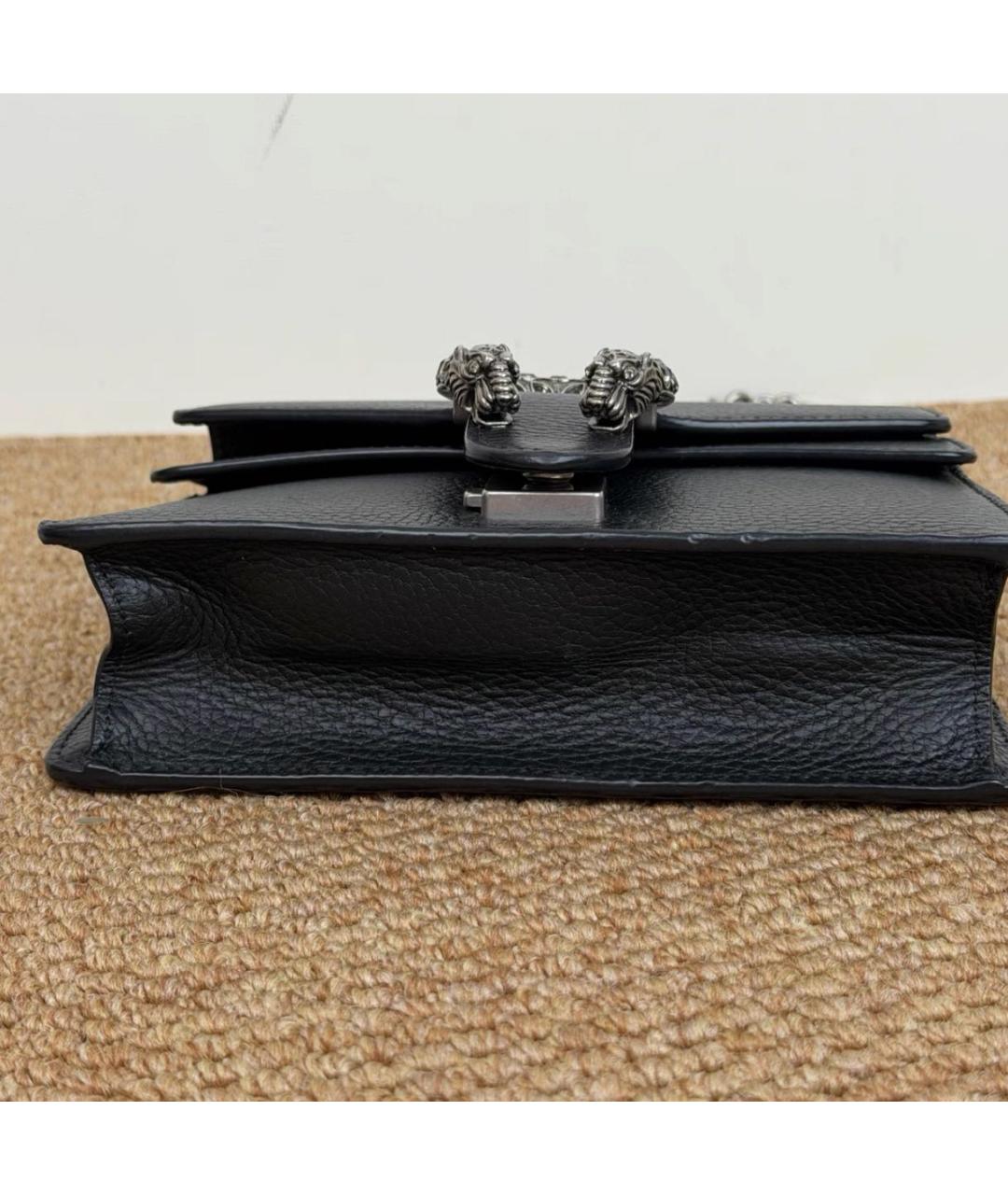 GUCCI Черная кожаная сумка через плечо, фото 3