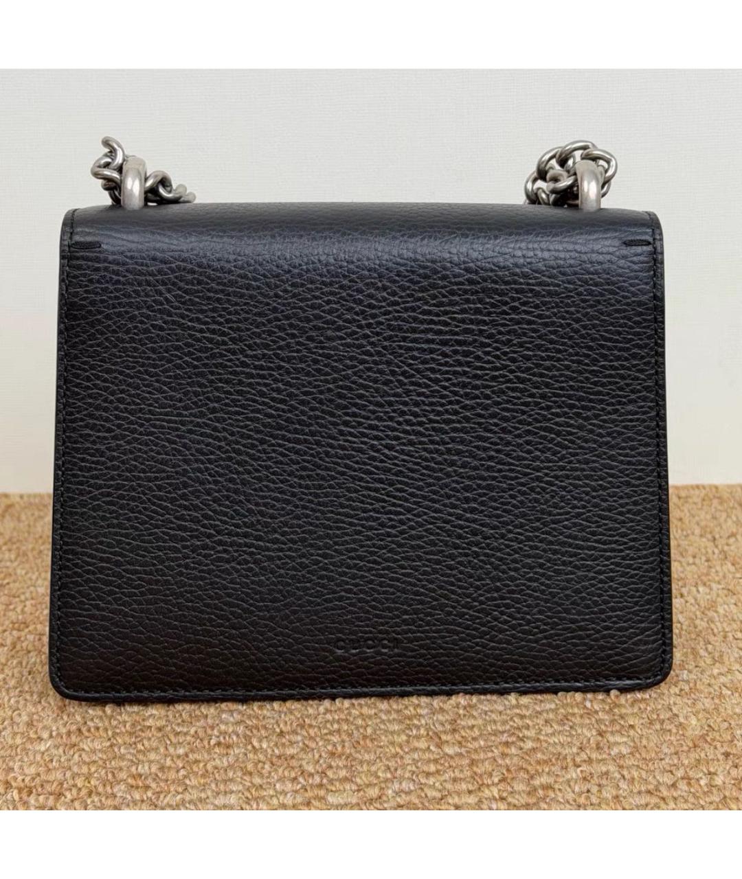 GUCCI Черная кожаная сумка через плечо, фото 2