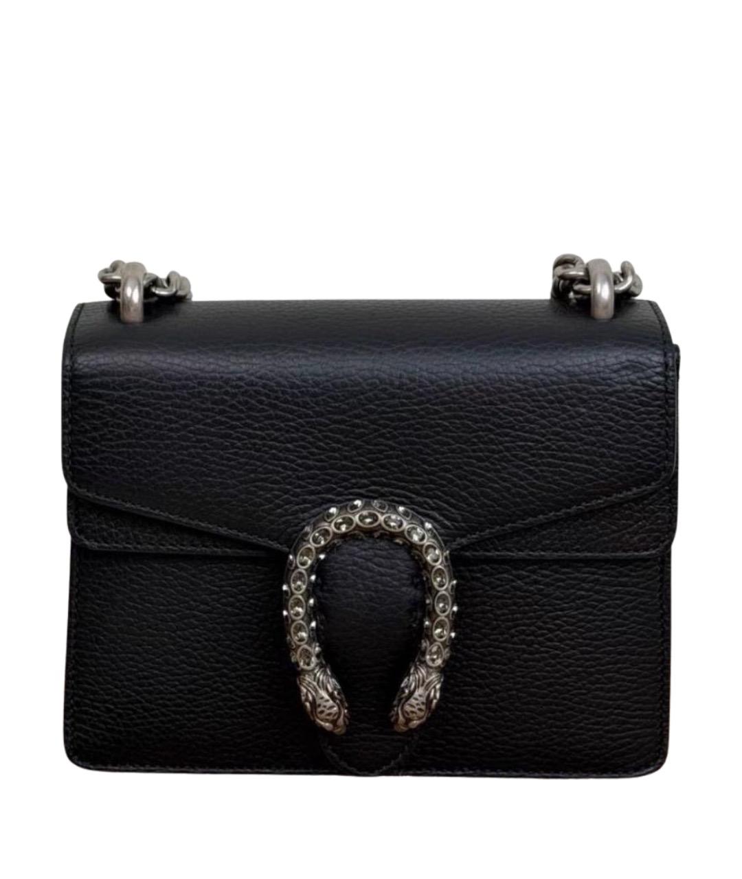 GUCCI Черная кожаная сумка через плечо, фото 1