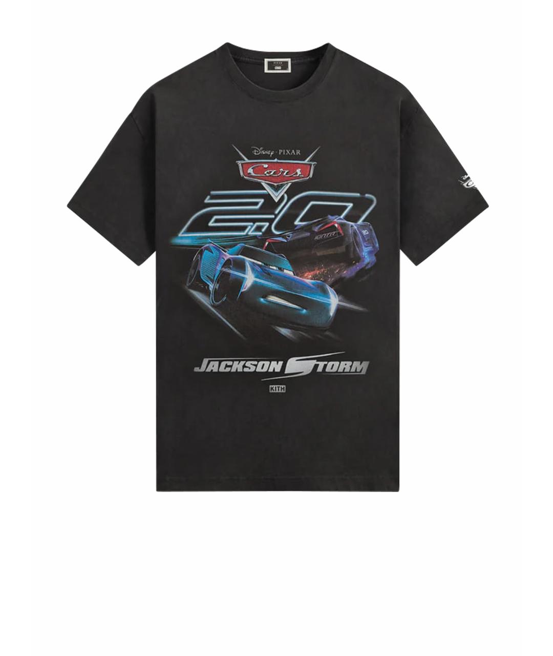 KITH Черная хлопковая футболка, фото 1