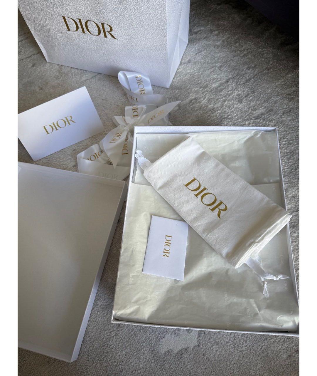 CHRISTIAN DIOR Золотые кожаные кроссовки, фото 7