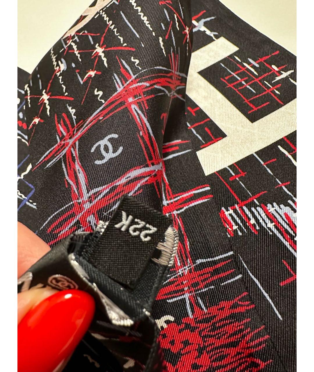 CHANEL Мульти шелковый шарф, фото 7