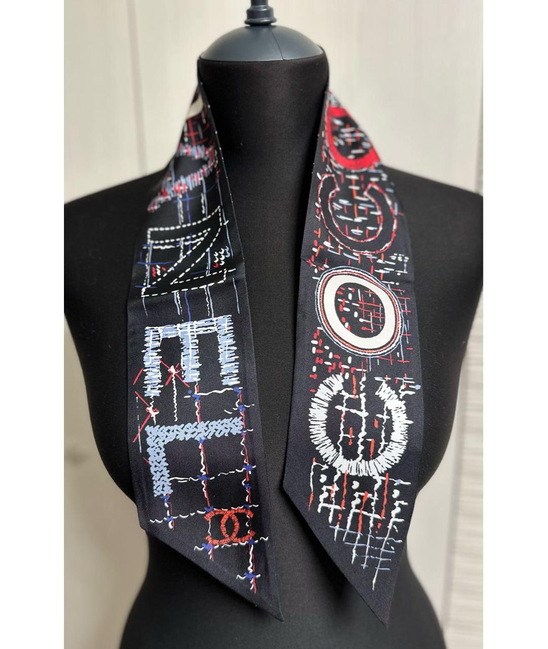 CHANEL Мульти шелковый шарф, фото 2