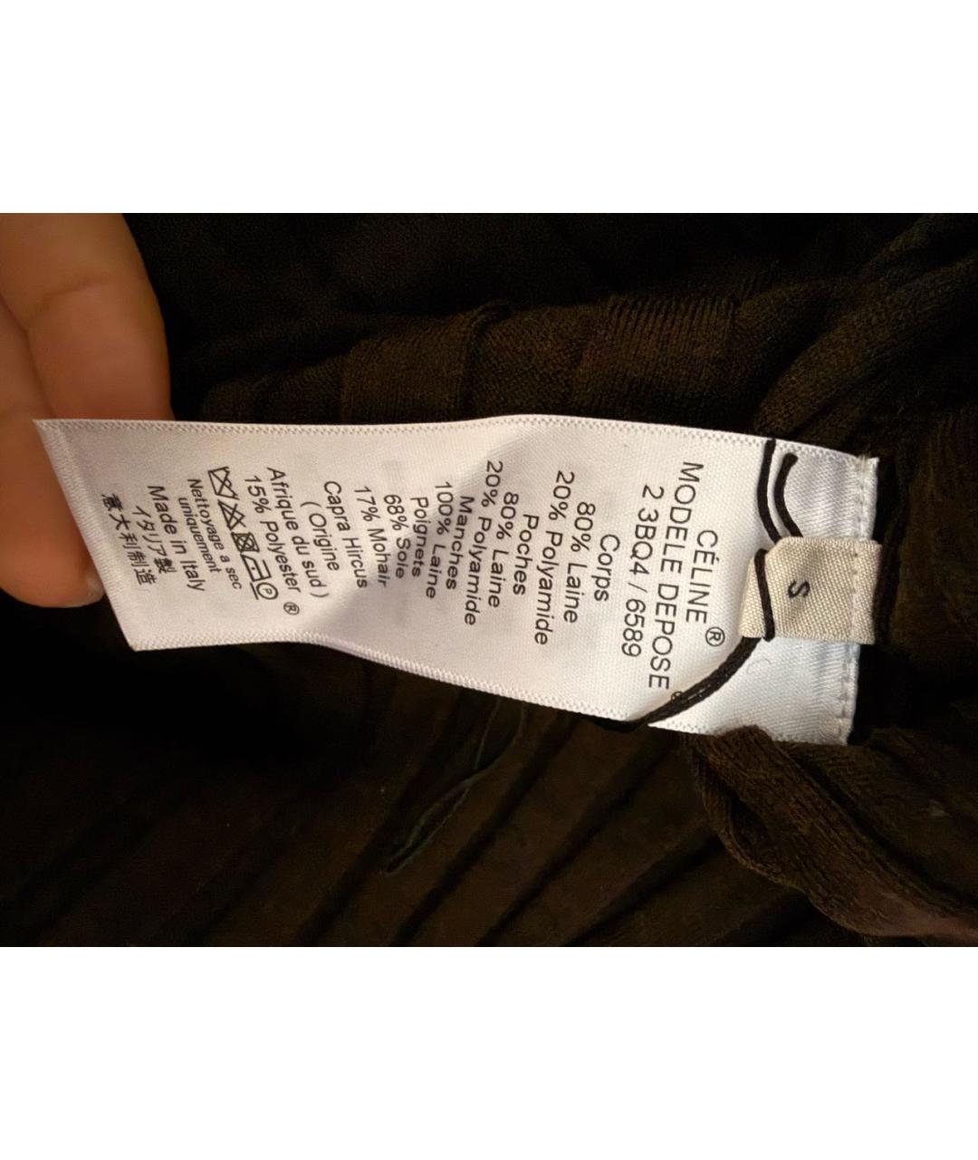 CELINE Коричневый шерстяной джемпер / свитер, фото 8