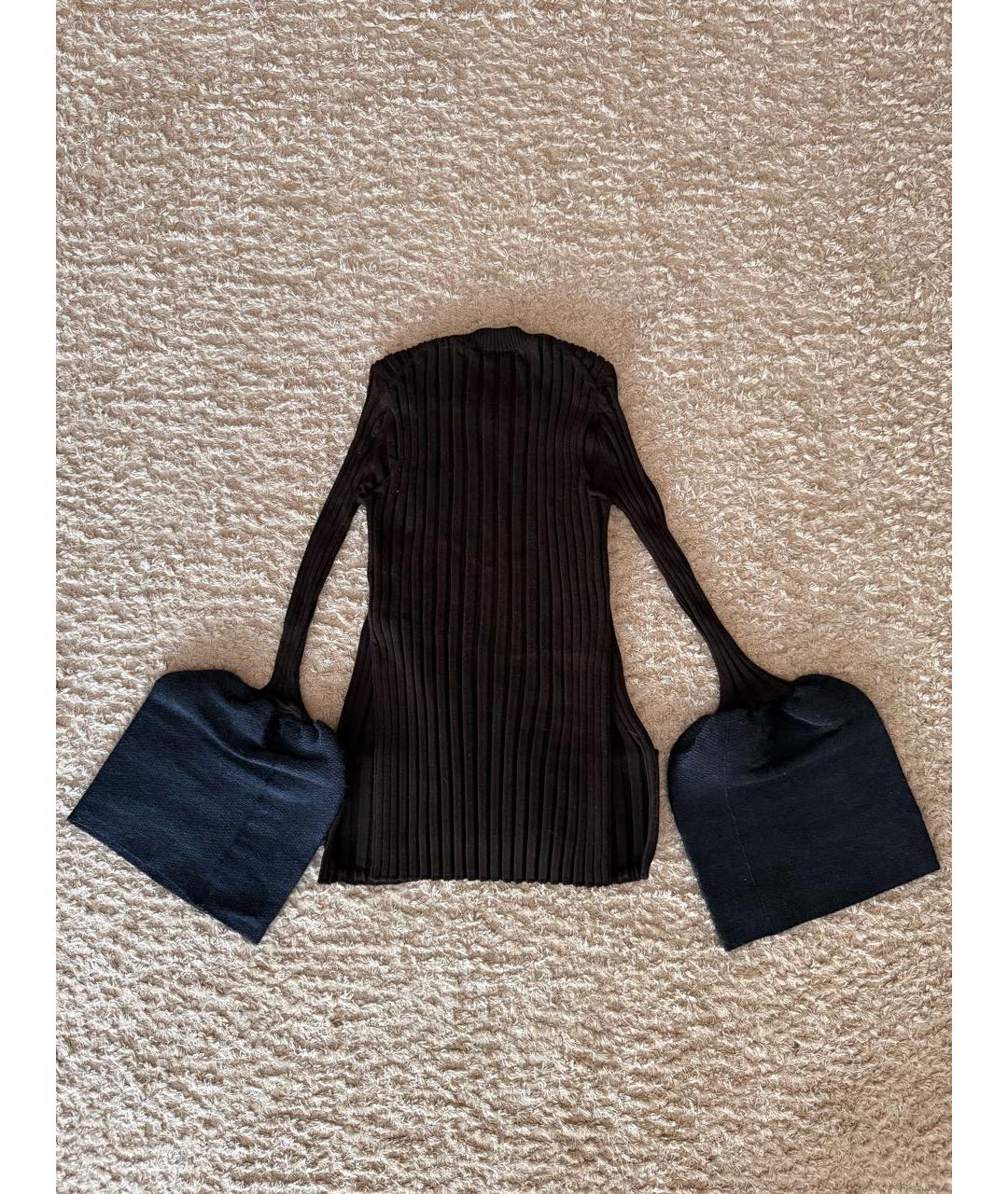 CELINE Коричневый шерстяной джемпер / свитер, фото 2