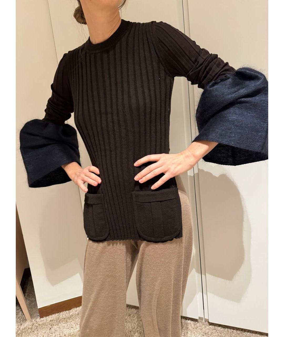 CELINE Коричневый шерстяной джемпер / свитер, фото 5