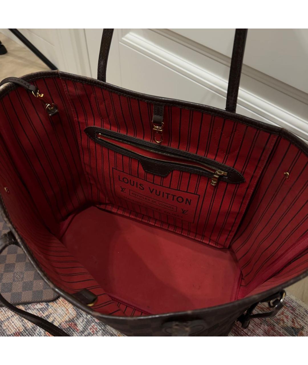 LOUIS VUITTON Коричневая сумка с короткими ручками, фото 7