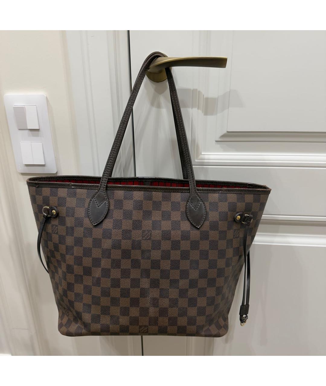 LOUIS VUITTON Коричневая сумка с короткими ручками, фото 3