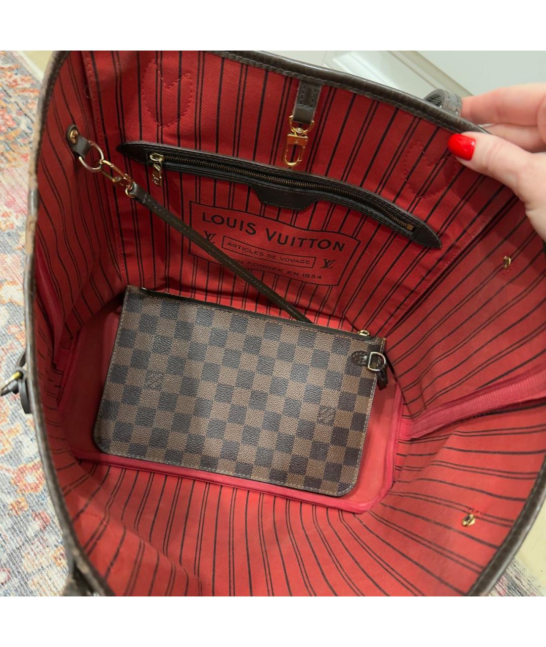 LOUIS VUITTON Коричневая сумка с короткими ручками, фото 8