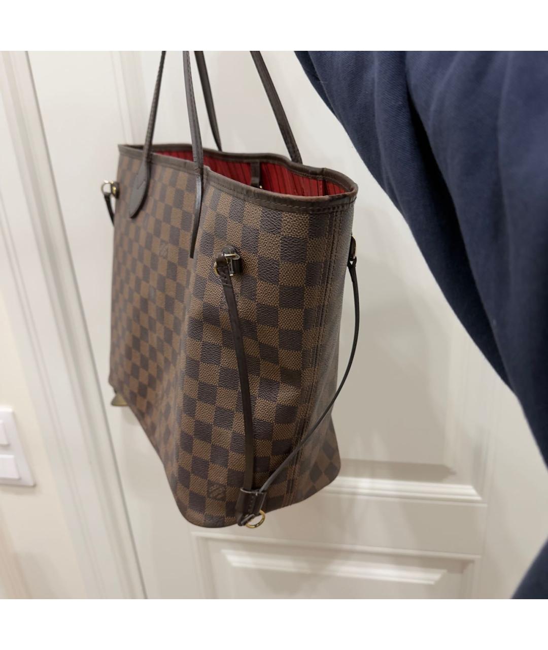 LOUIS VUITTON Коричневая сумка с короткими ручками, фото 4