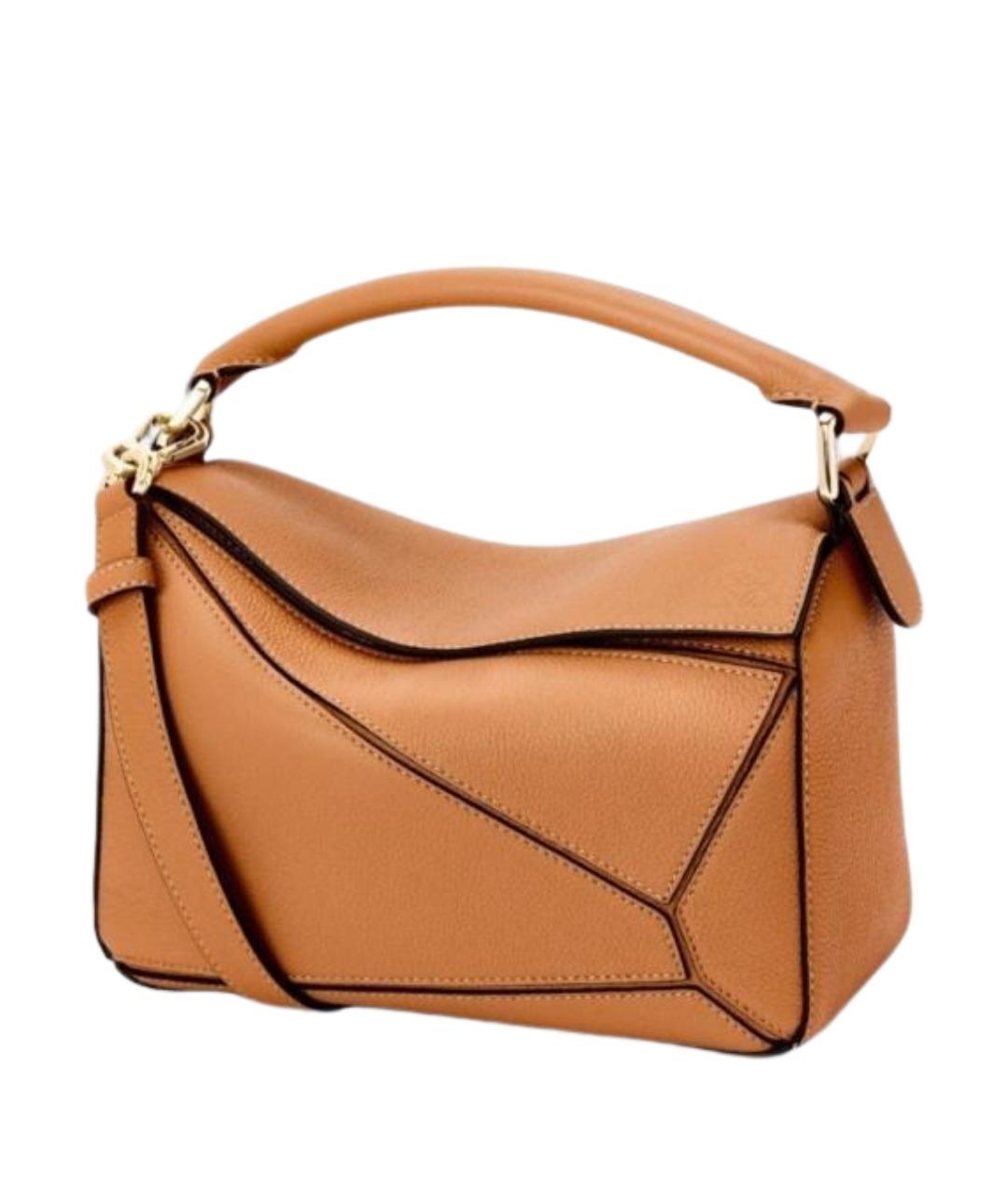 LOEWE Бежевая кожаная сумка через плечо, фото 1