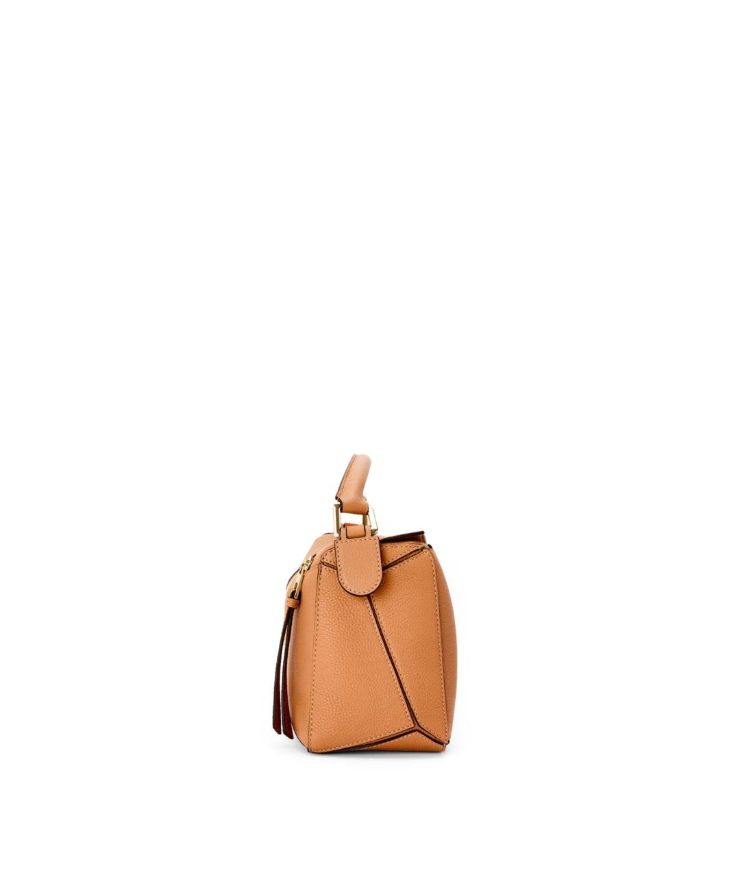 LOEWE Бежевая кожаная сумка через плечо, фото 3