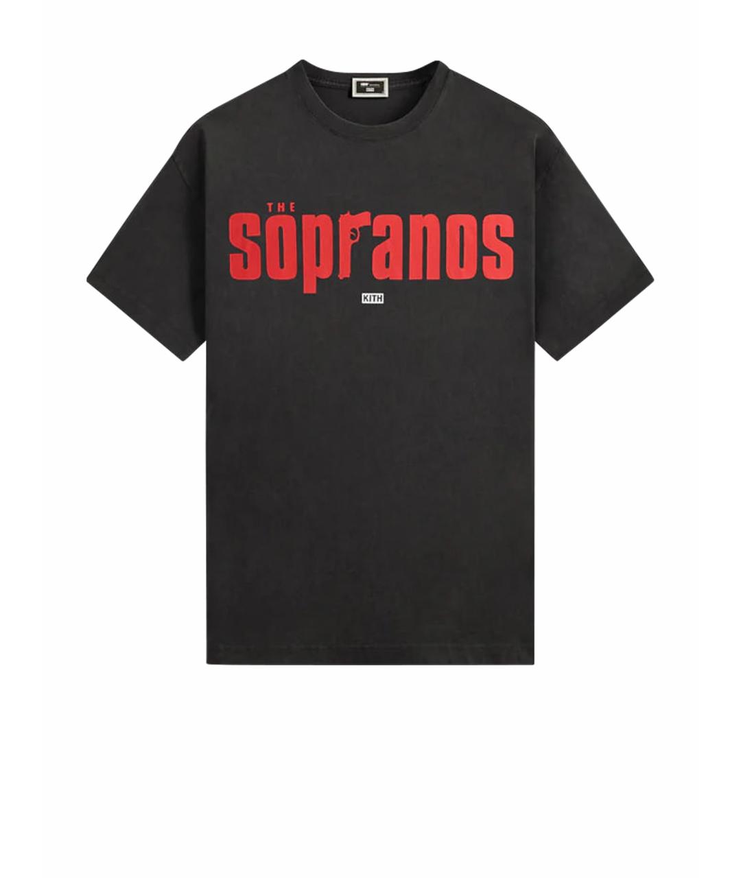 KITH Черная хлопковая футболка, фото 1