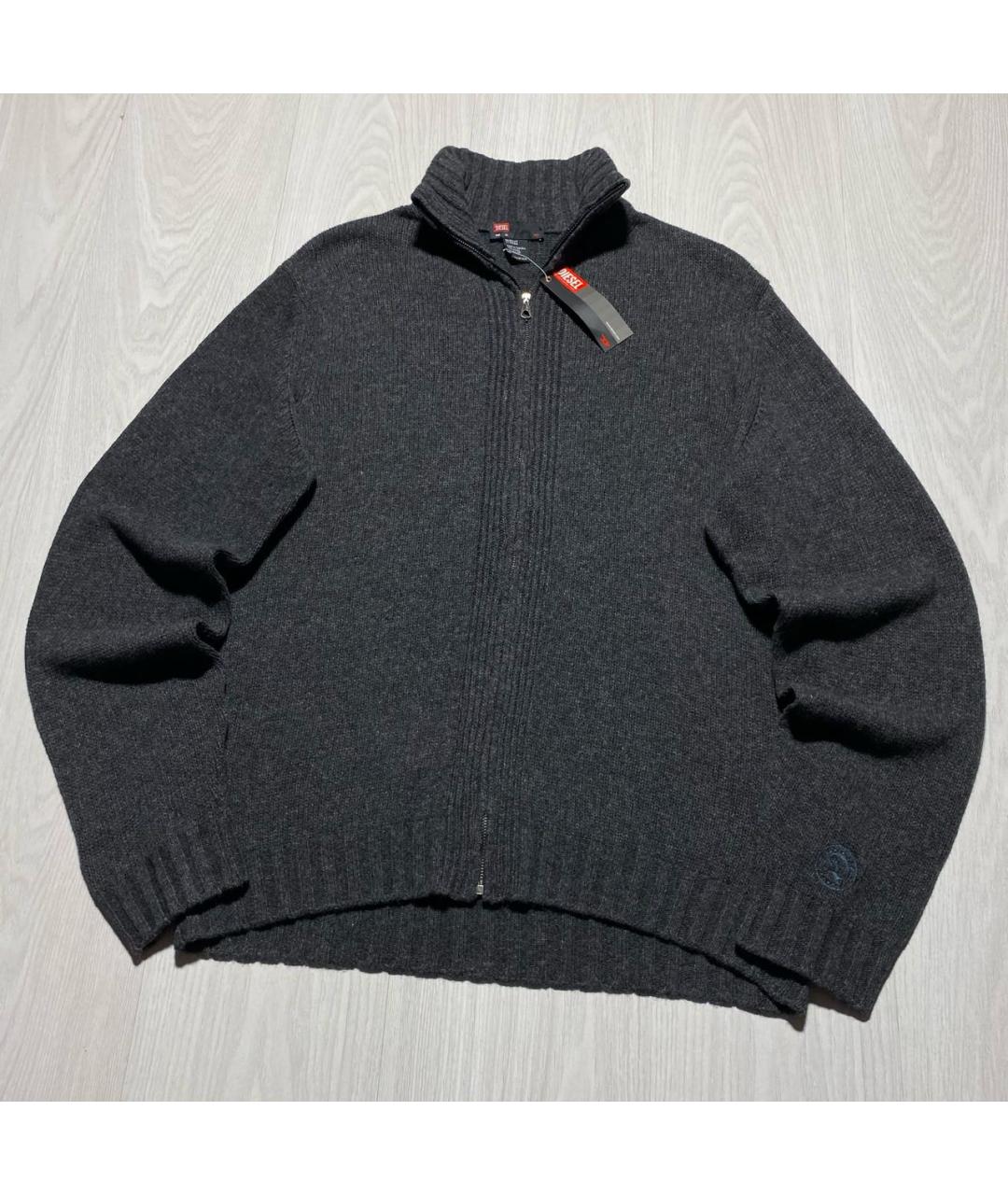 DIESEL Антрацитовый шерстяной джемпер / свитер, фото 2