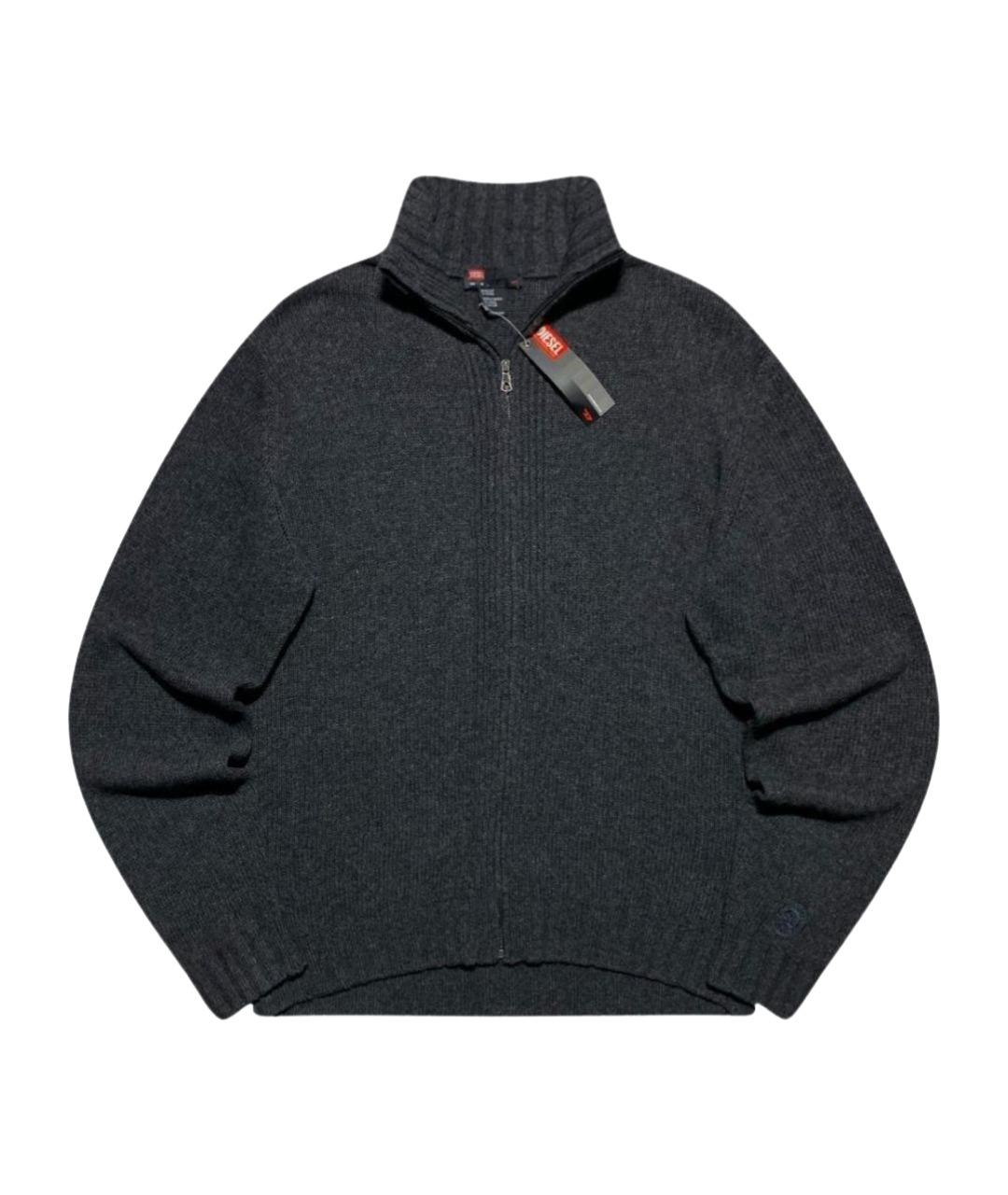 DIESEL Антрацитовый шерстяной джемпер / свитер, фото 1