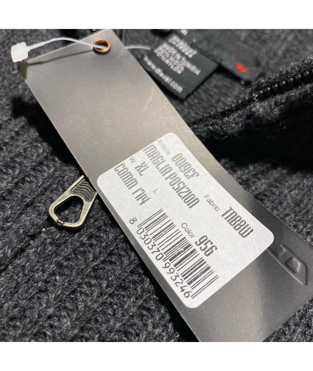 DIESEL Антрацитовый шерстяной джемпер / свитер, фото 8