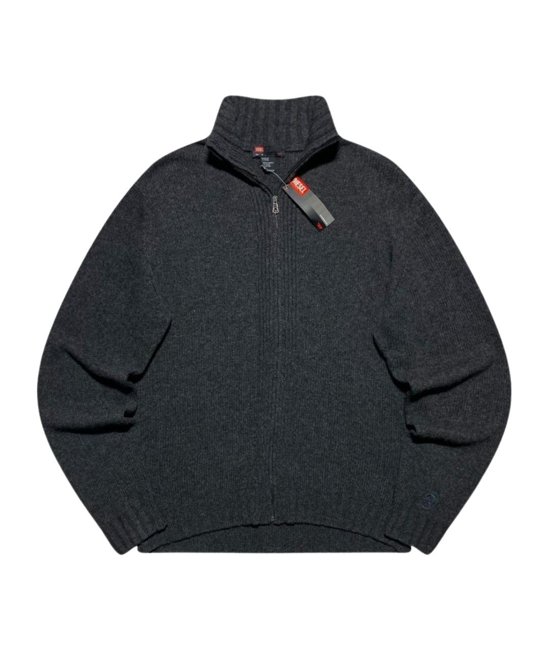 DIESEL Антрацитовый шерстяной джемпер / свитер, фото 1