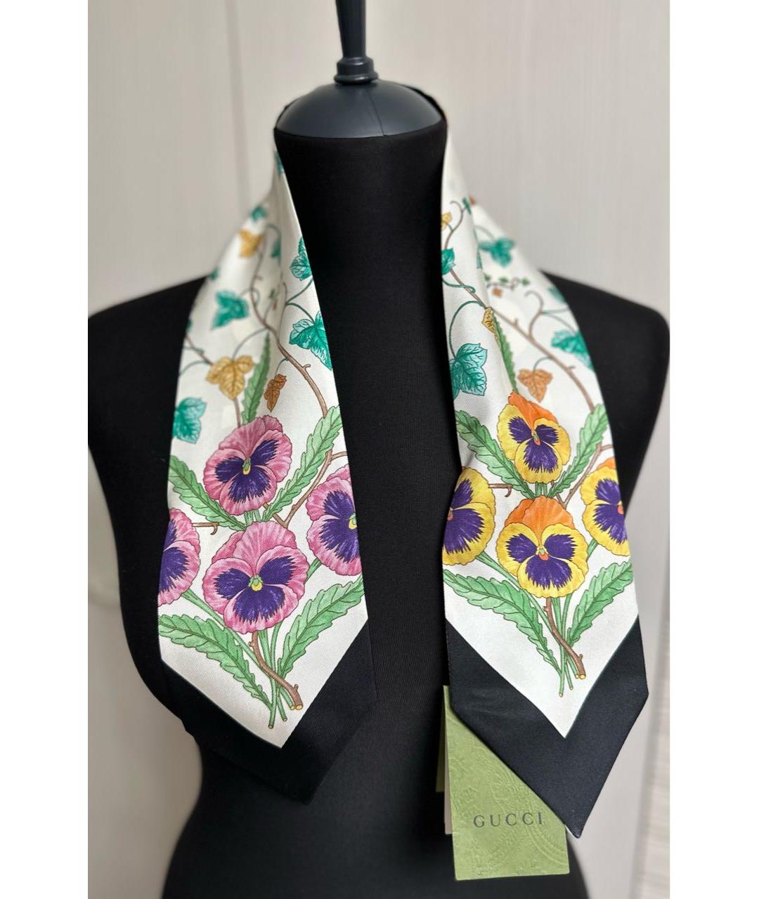 GUCCI Мульти шелковый шарф, фото 2