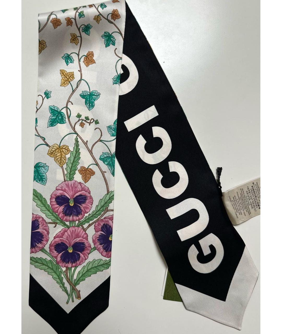 GUCCI Мульти шелковый шарф, фото 4