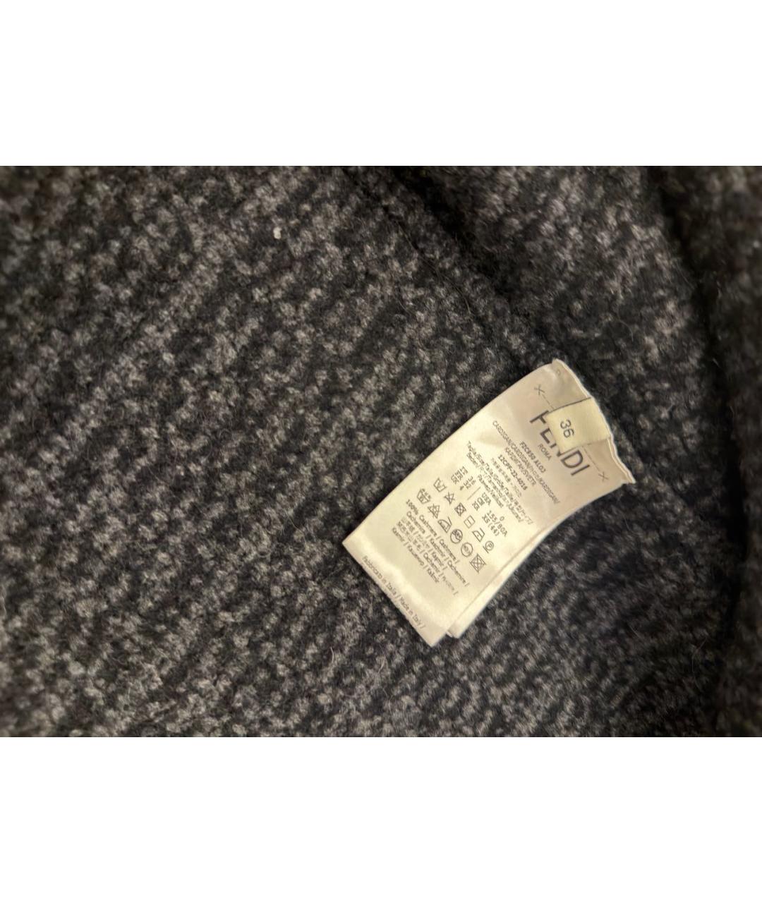 FENDI Серый кашемировый кардиган, фото 4