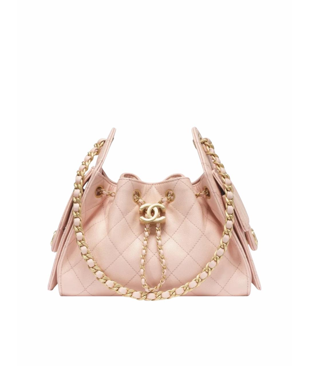 CHANEL Розовая кожаная сумка через плечо, фото 1