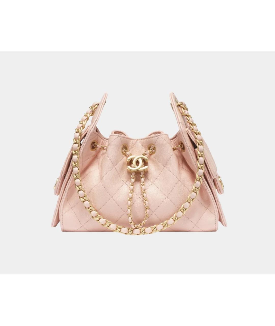 CHANEL Розовая кожаная сумка через плечо, фото 2