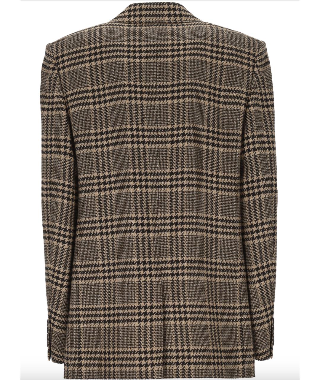 SAINT LAURENT Бежевый кашемировый жакет/пиджак, фото 2