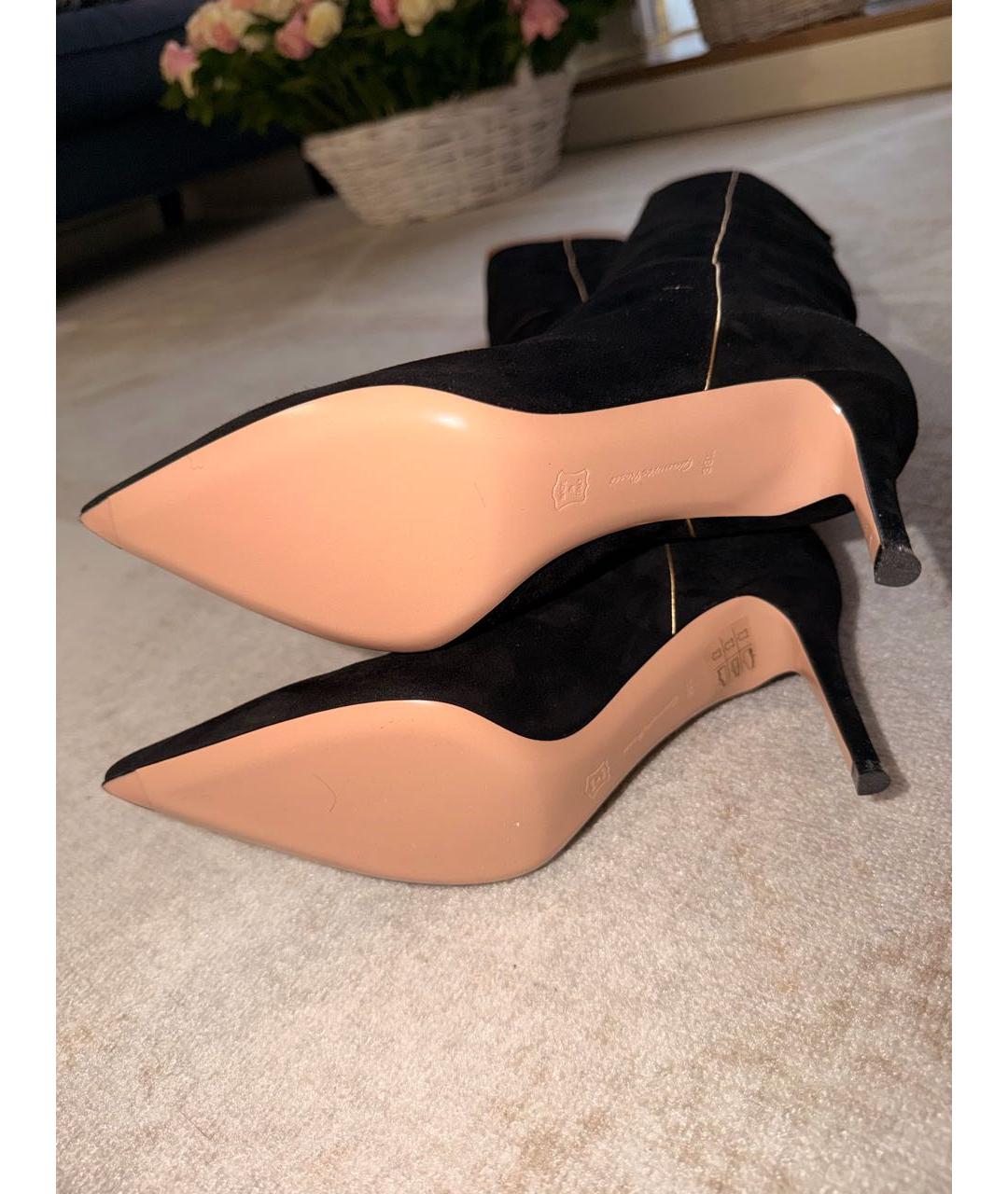 GIANVITO ROSSI Черные замшевые ботфорты, фото 3