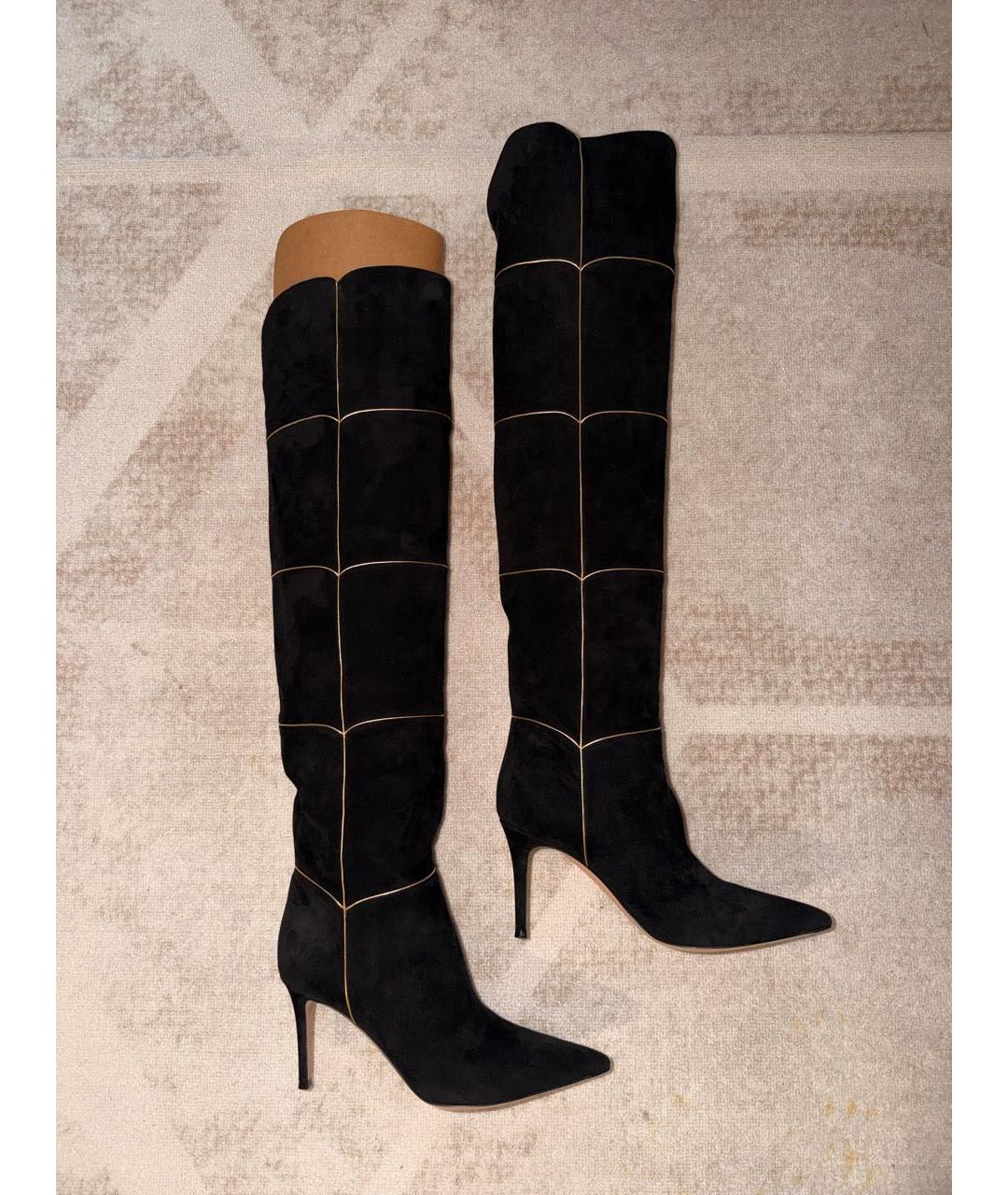 GIANVITO ROSSI Черные замшевые ботфорты, фото 6