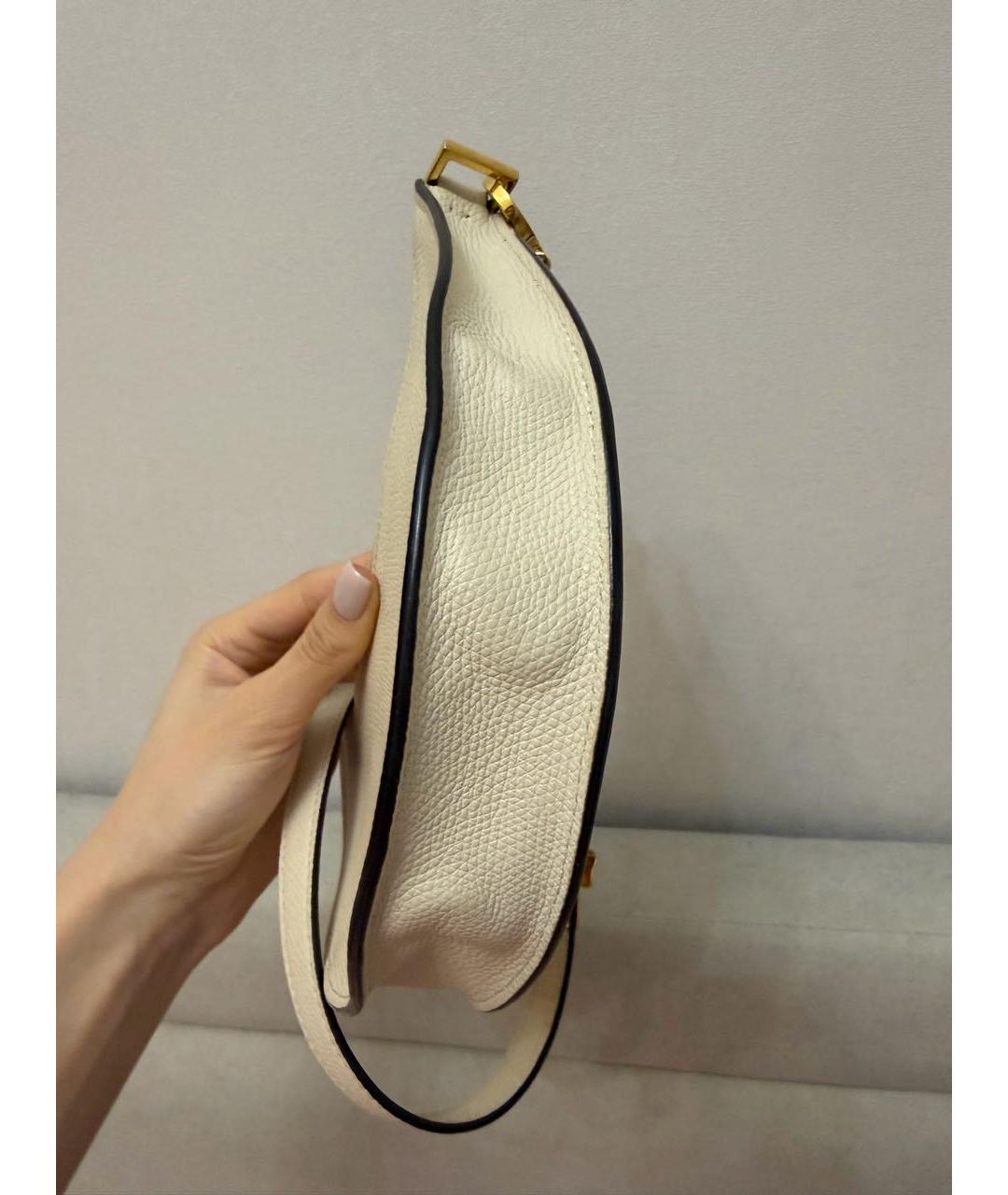 VALENTINO Бежевая кожаная сумка через плечо, фото 2