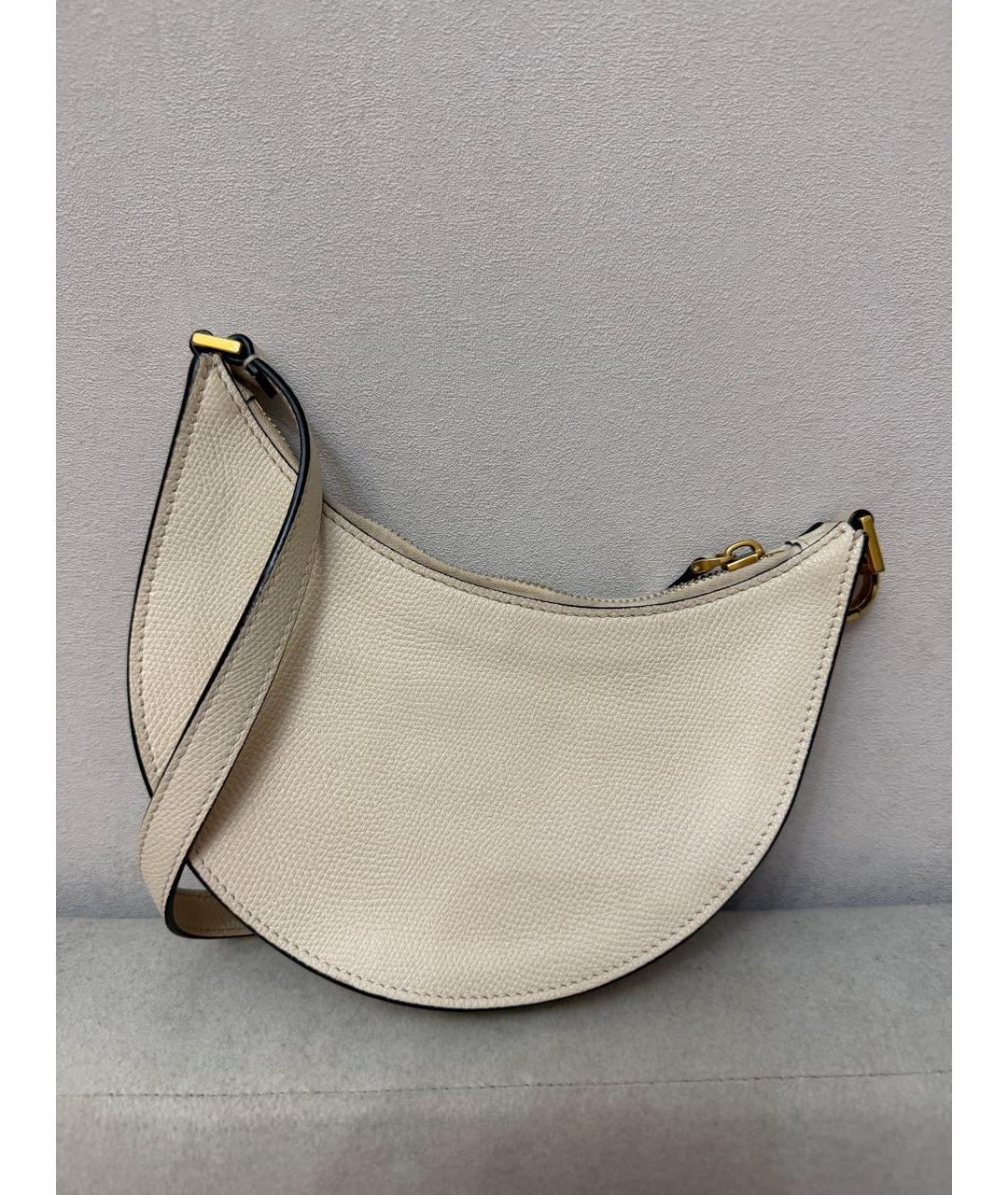 VALENTINO Бежевая кожаная сумка через плечо, фото 3