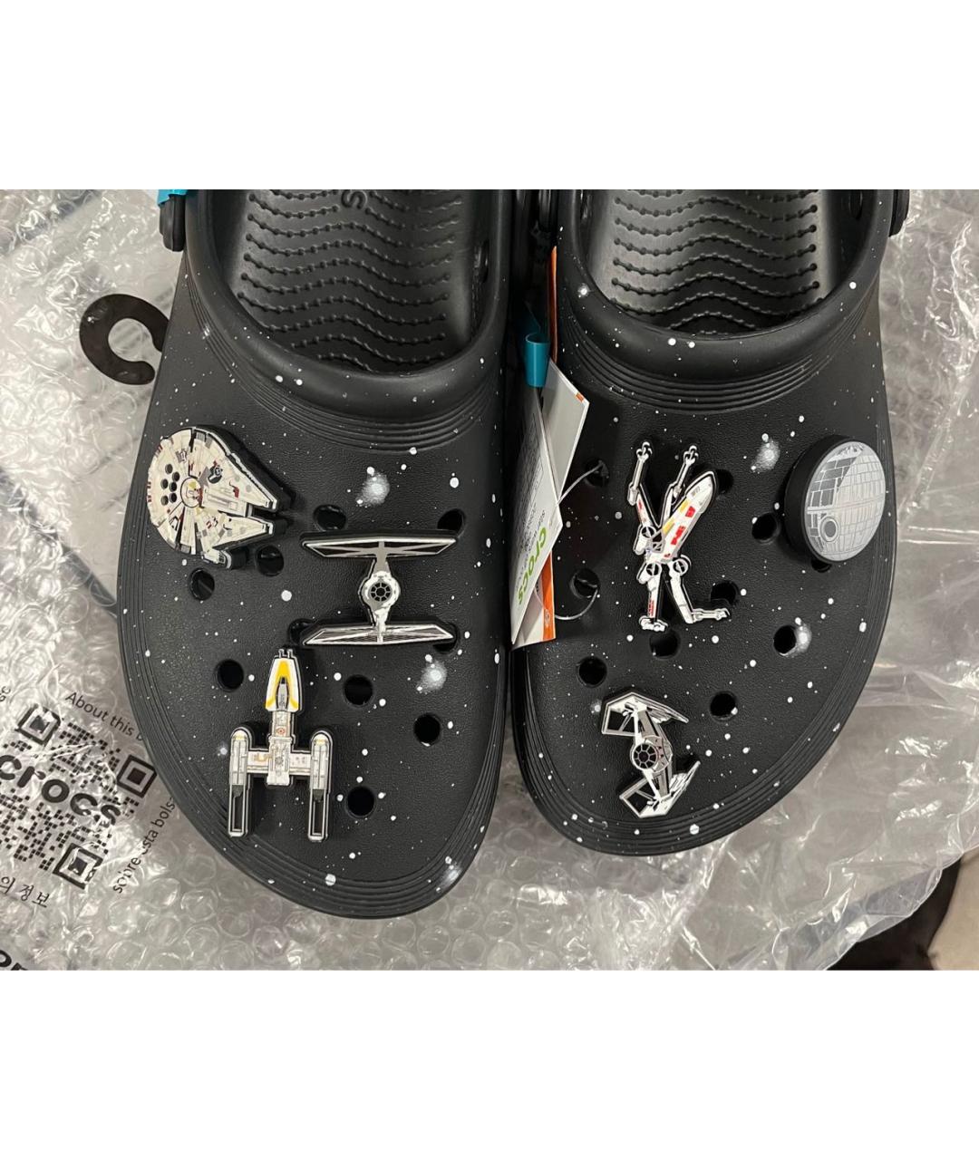 CROCS Черные резиновые шлепанцы, фото 2