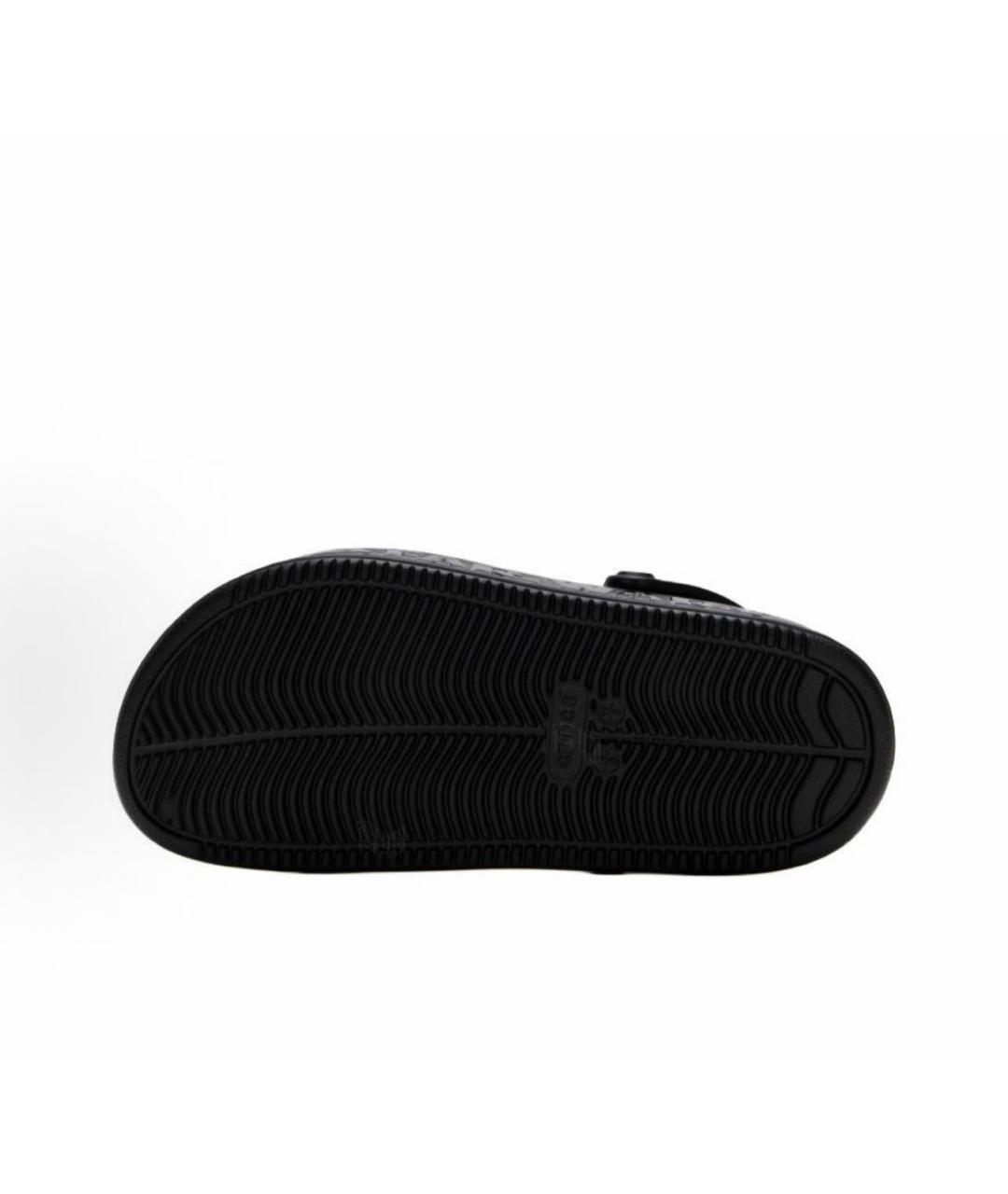 CROCS Черные резиновые шлепанцы, фото 6