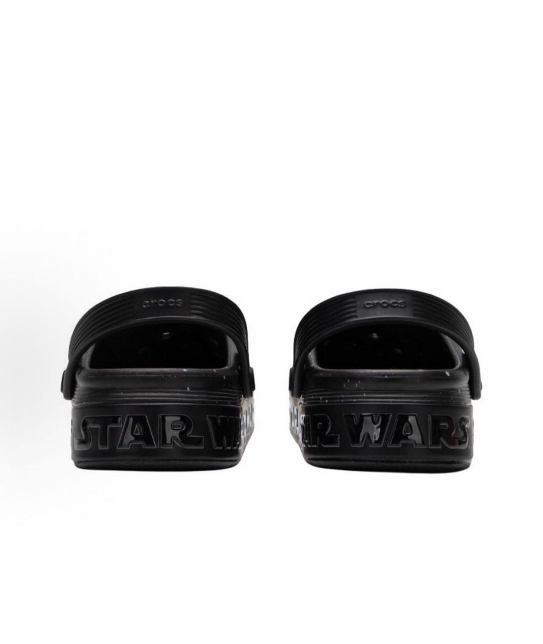 CROCS Черные резиновые шлепанцы, фото 4