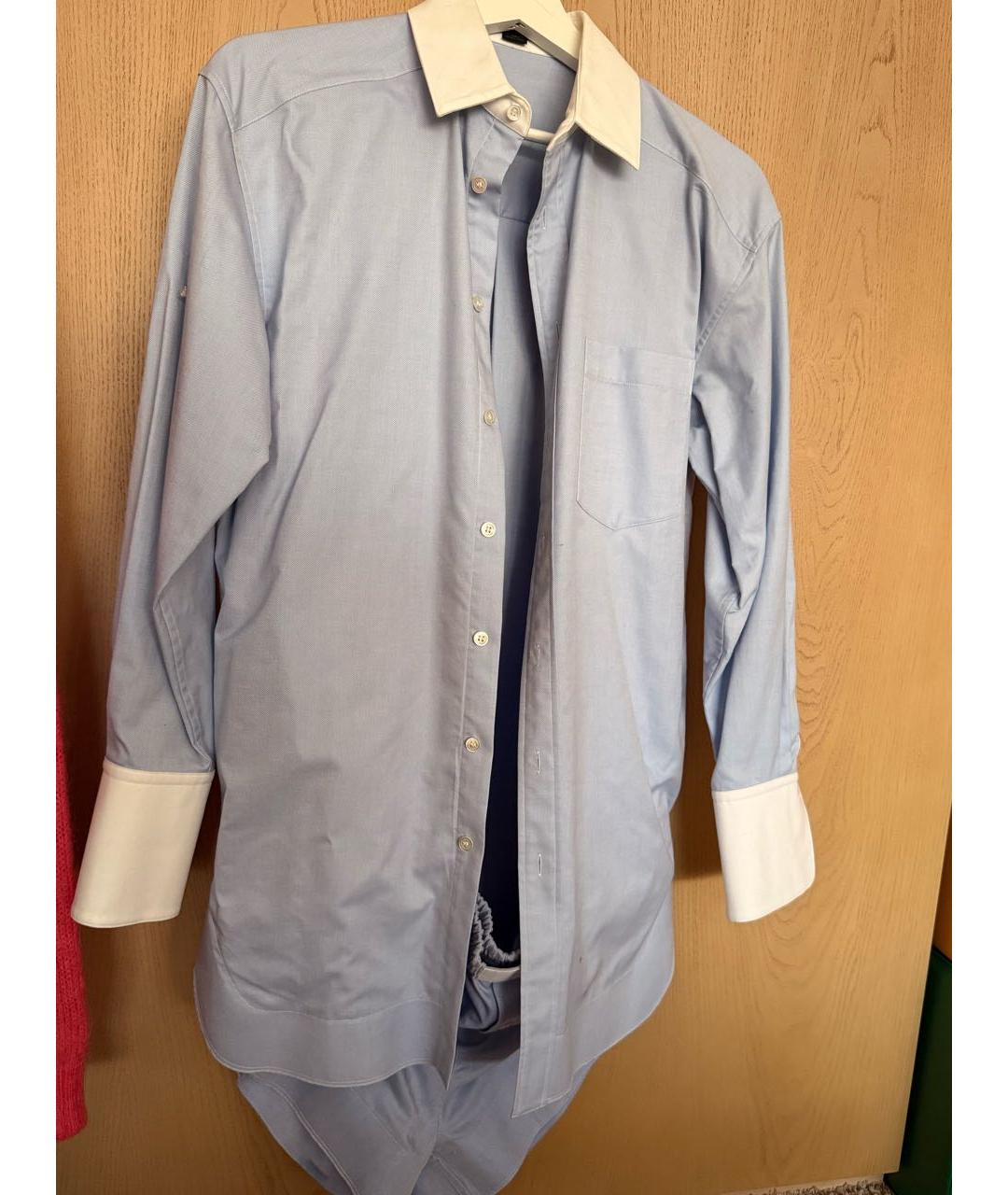 ALEXANDER WANG Голубой хлопковый костюм с брюками, фото 7