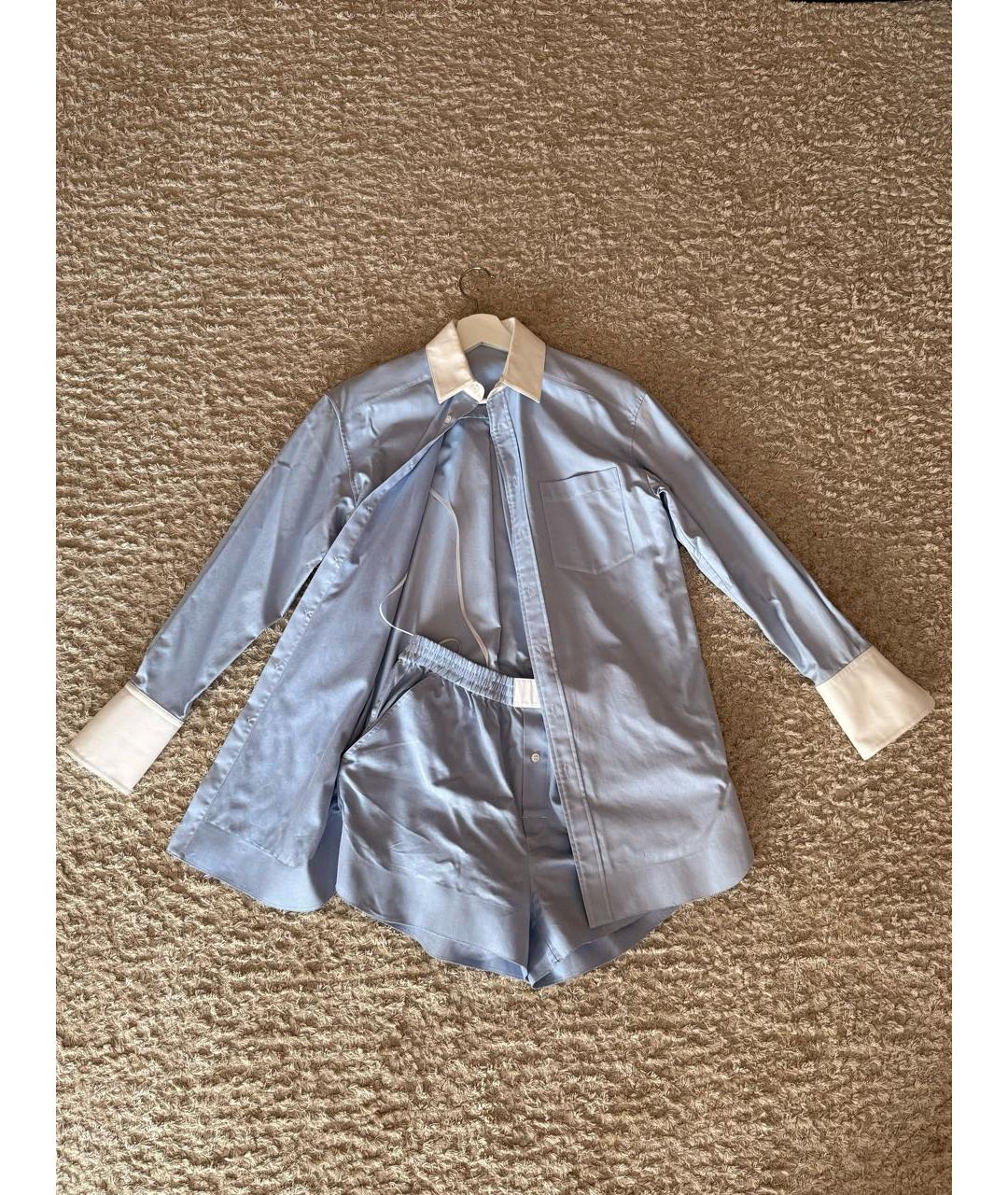 ALEXANDER WANG Голубой хлопковый костюм с брюками, фото 9