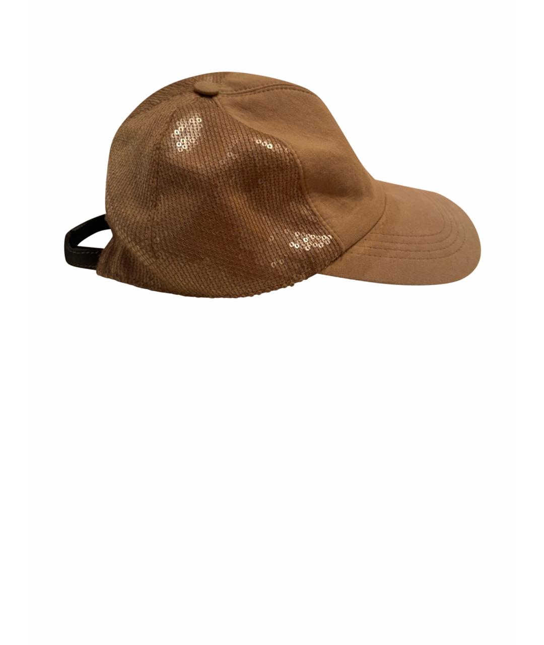 BRUNELLO CUCINELLI Бежевая шерстяная кепка, фото 1