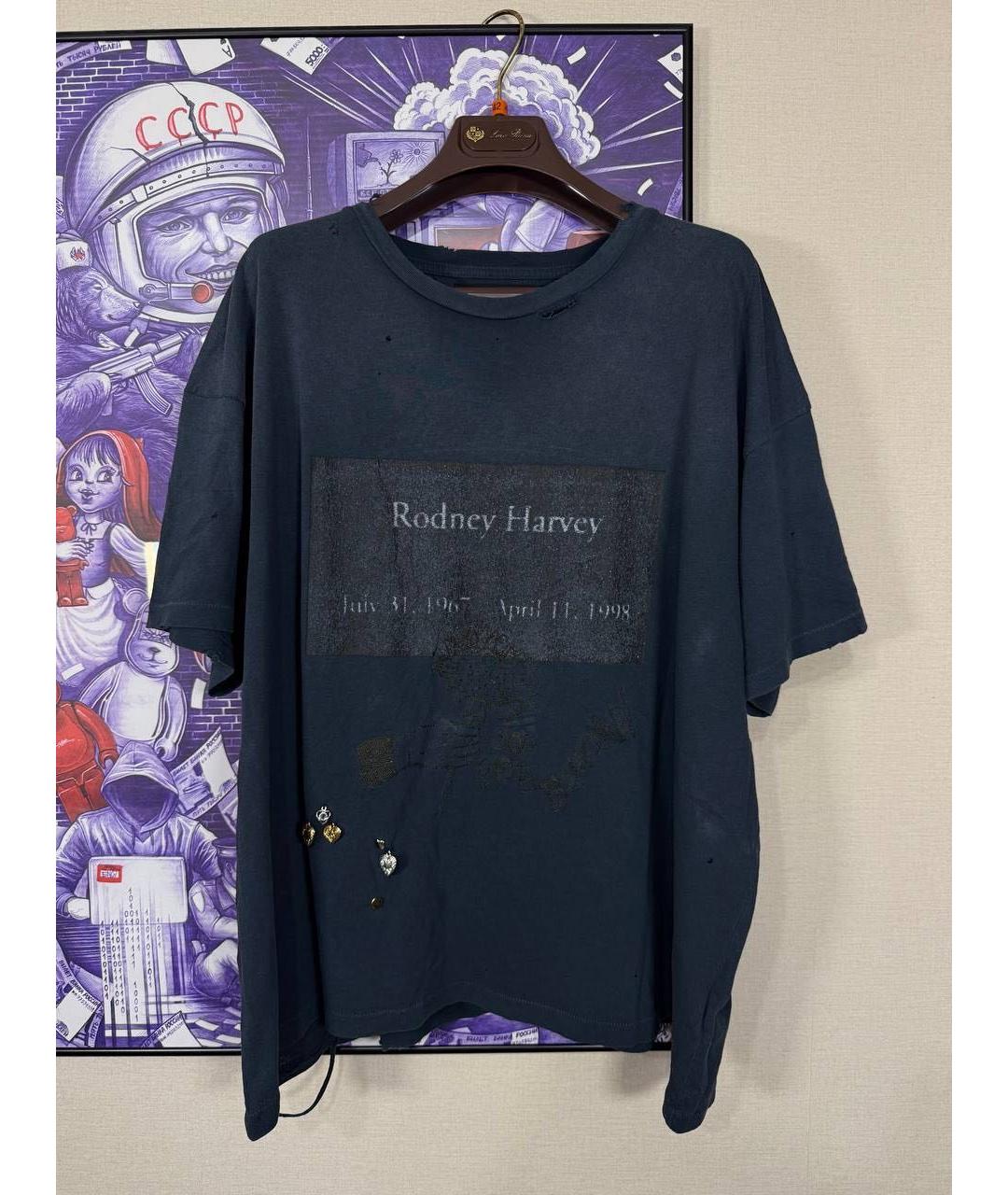 PALY Темно-синяя хлопковая футболка, фото 3