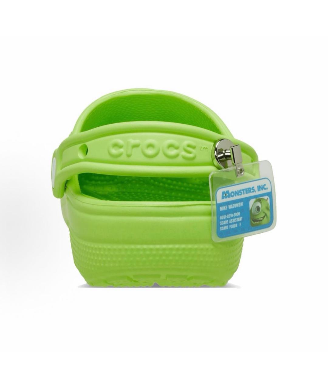 CROCS Зеленые резиновые шлепанцы, фото 4