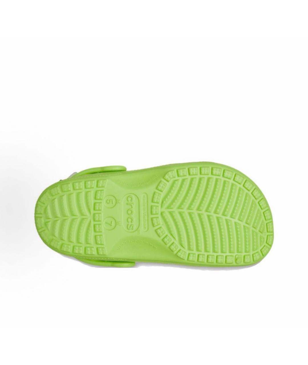 CROCS Зеленые резиновые шлепанцы, фото 7