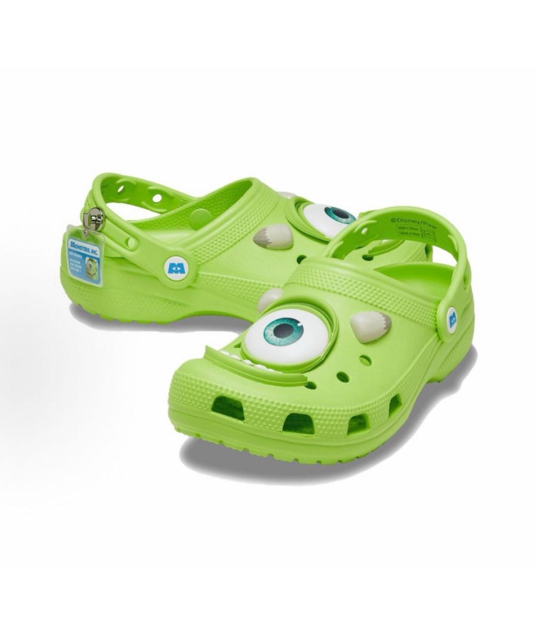CROCS Зеленые резиновые шлепанцы, фото 6