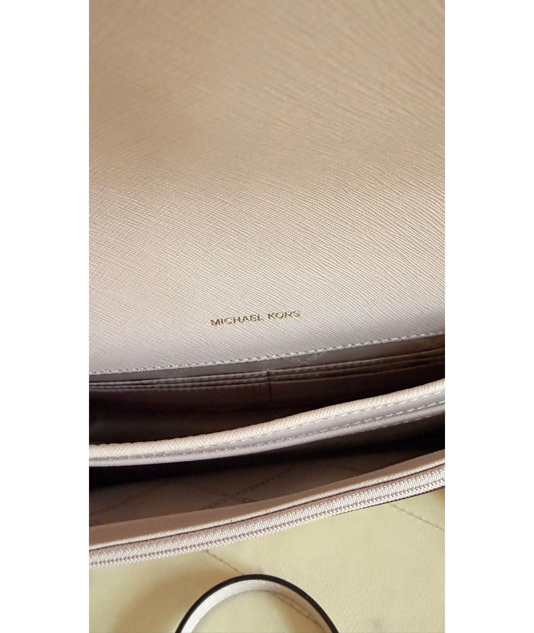 MICHAEL KORS Розовая кожаная сумка через плечо, фото 4