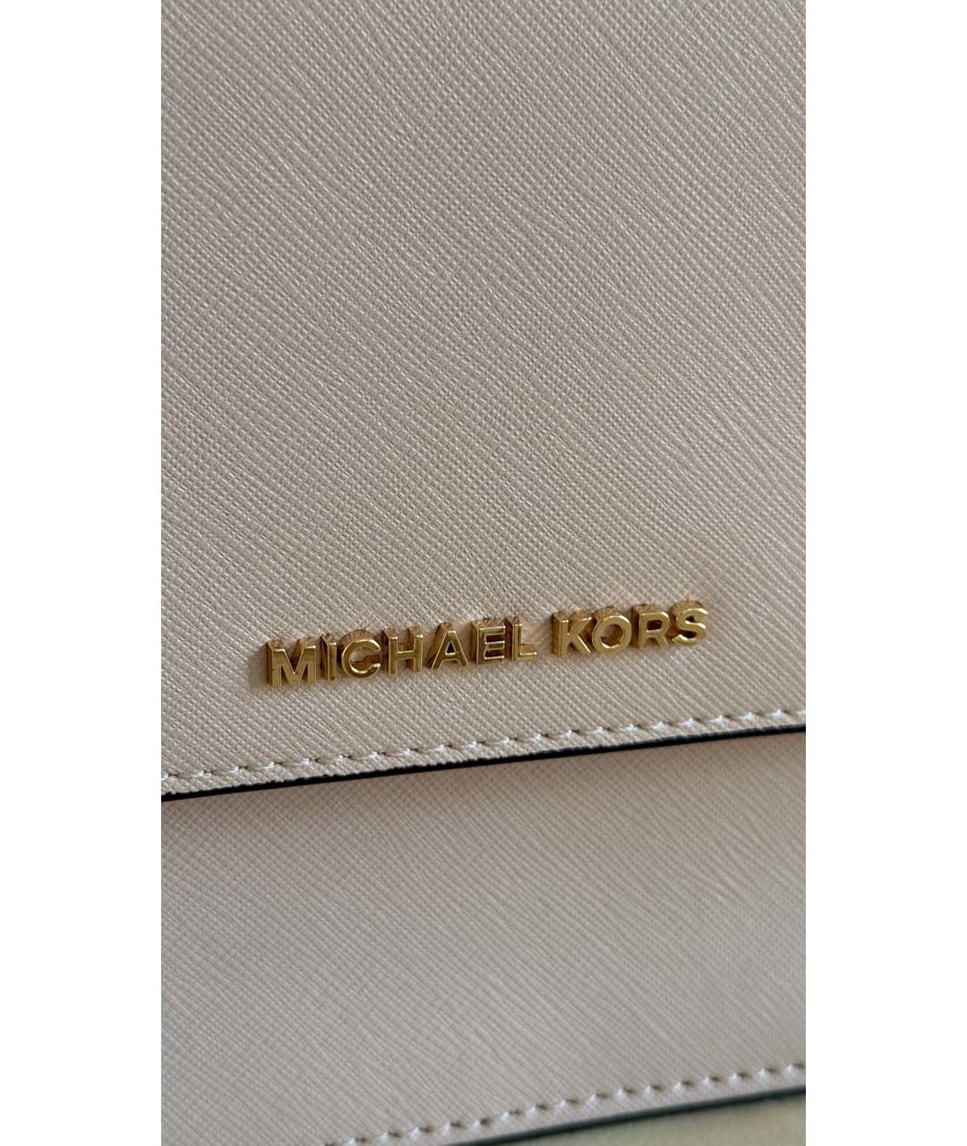 MICHAEL KORS Розовая кожаная сумка через плечо, фото 5