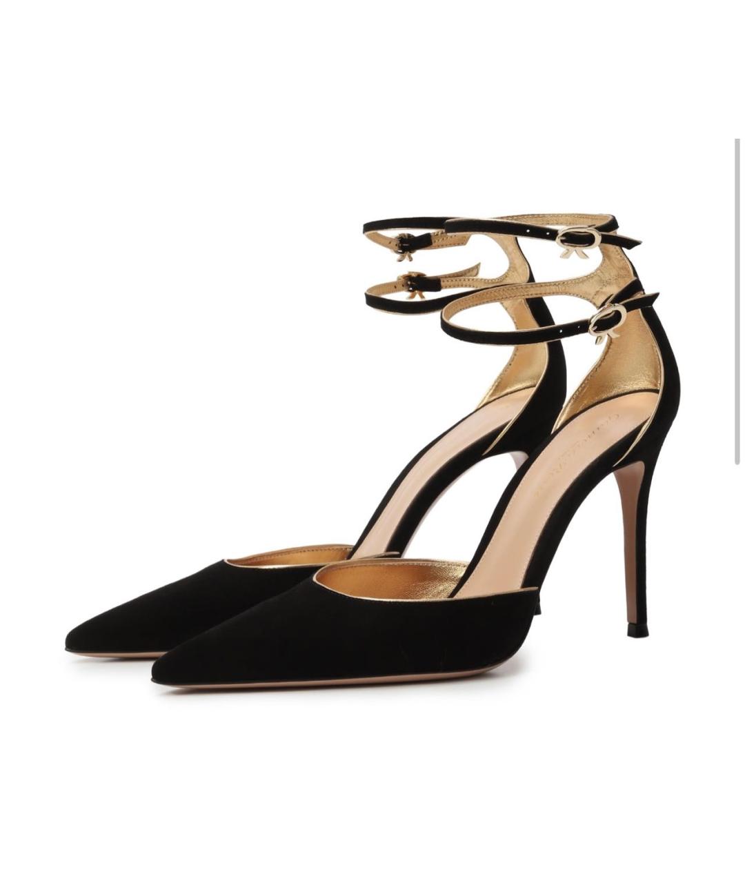 GIANVITO ROSSI Черные замшевые туфли, фото 2