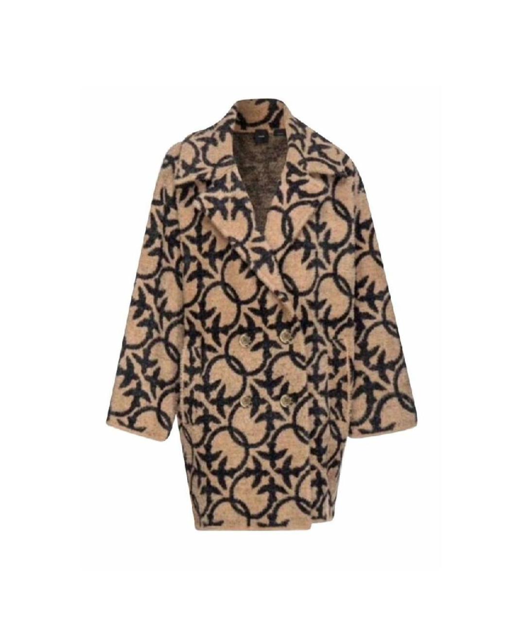 PINKO Коричневое полиамидовое пальто, фото 9