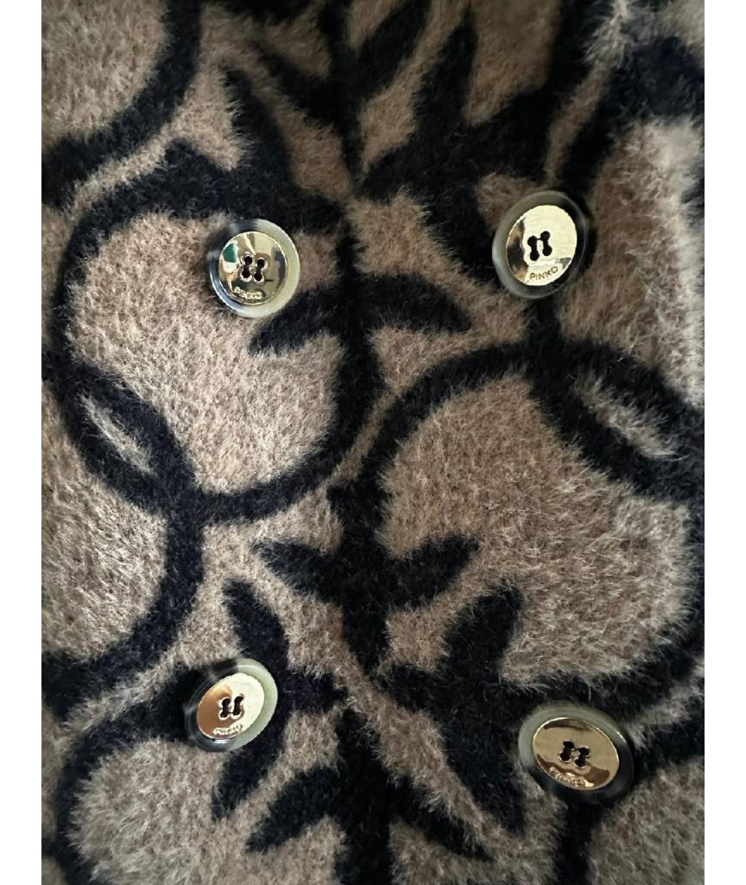 PINKO Коричневое полиамидовое пальто, фото 6