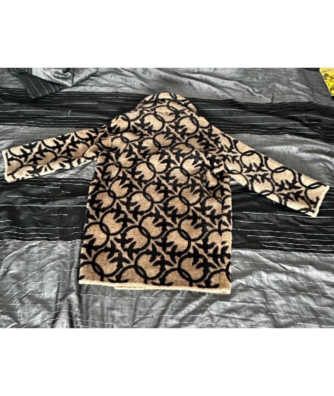 PINKO Коричневое полиамидовое пальто, фото 8